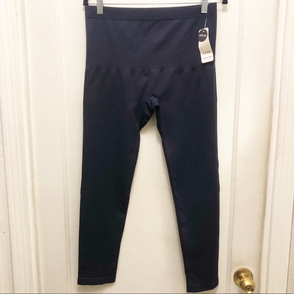 Empetua Mid-Waist Shaping Leggings. Seamless Comfort Size 3XL. Color Navy